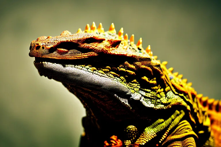 Image similar to aggressive angry lizard, professional shooting, nation geographic style, many details, high quality, 8 k