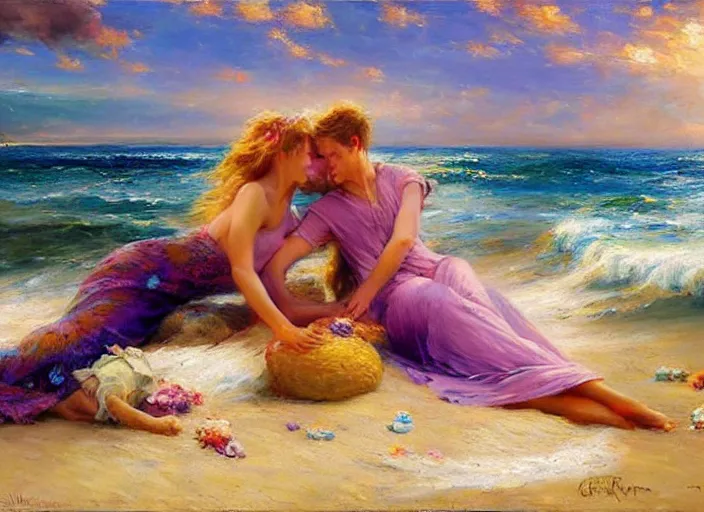 Image similar to cosmic ocean on the beach by vladimir volegov and alexander averin and delphin enjolras and daniel ridgway knight