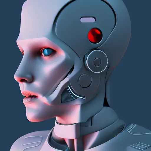 Prompt: profile of an futuristic android!! hybrid, bold natural colors, masterpiece, trending on artstation, photograph