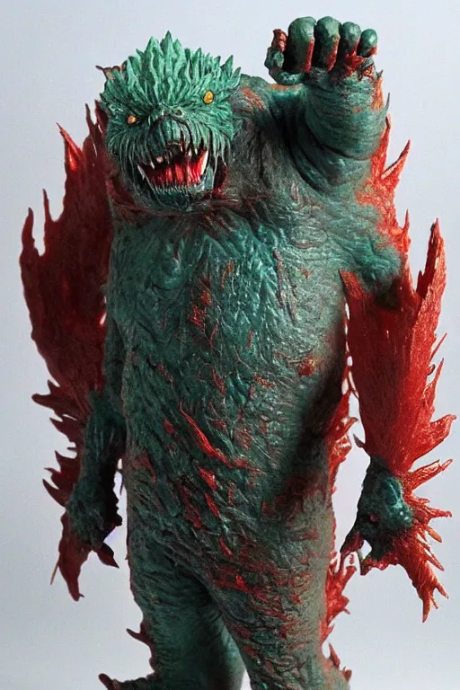 Image similar to radioactive blast kaiju action figure, vintage, 1980s