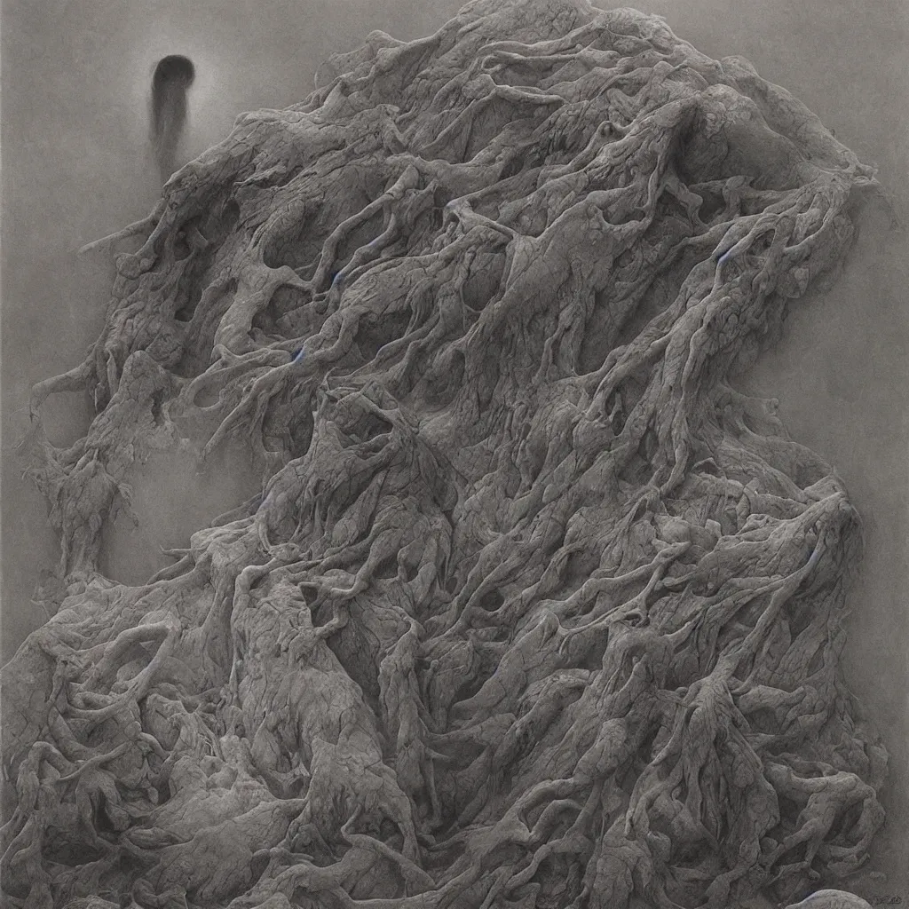 Image similar to Acid. Zdzisław Beksiński.