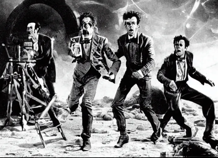 Prompt: scene from the 1 8 9 4 science fiction film the adventures of buckaroo banzai across the 8 th dimension!