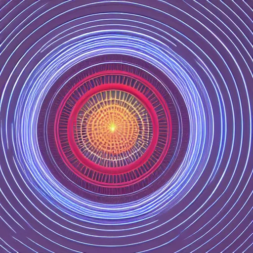Image similar to concentric triangle, sacred geometry, octane render, mesmerizing patterns