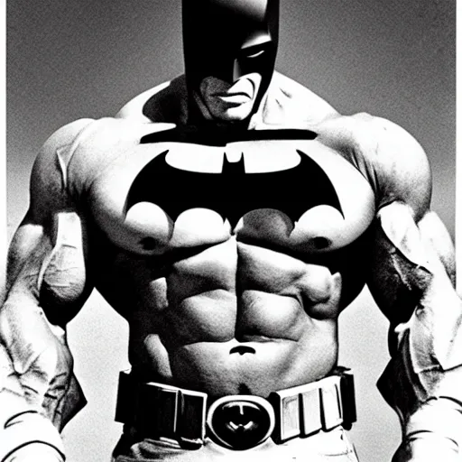 Image similar to Arnold Schwarzenegger as batman