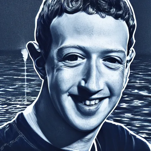 Prompt: mark zuckerberg as water