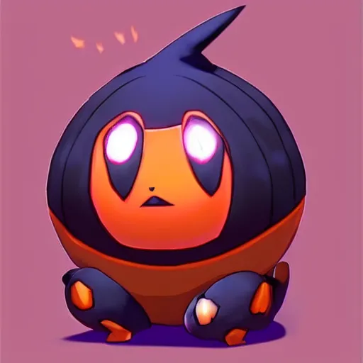 Prompt: A pokemon that looks like a pumpkin, The whole is a big beetle，Trending on art station. Unreal engine.
