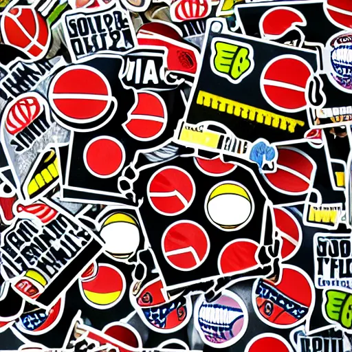 Image similar to Sports themed stickers, sports balls, sticker collection