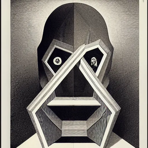 Image similar to lithography on paper secret artifact conceptual figurative post - morden monumental dynamic portrait by goya and escher and hogarth, illusion surreal art, highly conceptual figurative art, intricate detailed illustration, controversial poster art, polish poster art, geometrical drawings, no blur