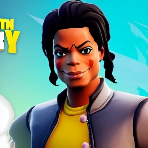 Prompt: Michael Jackson in Fortnite