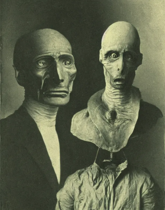 Image similar to portrait of an alien, historical photo, 1 8 8 4