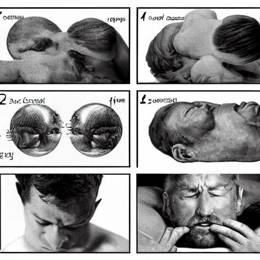 Prompt: sequence of images, ideas, emotions, and sensations that usually occur involuntarily in the mind during certain stages of sleep
