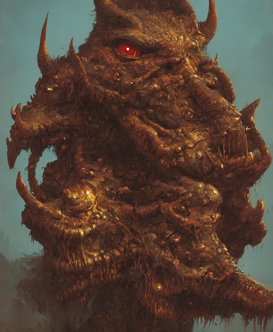 Prompt: portrait close up devil, illustrated by Simon Stålenhag and Gaston Bussiere, intricate, ultra detailed, photorealistic, trending on artstation