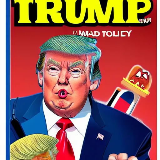 Image similar to trump on mad magazine cover