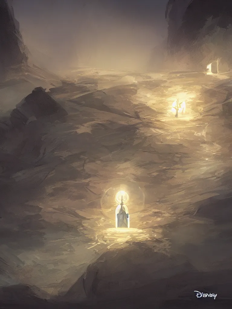 Image similar to inner light by disney concept artists, blunt borders, rule of thirds