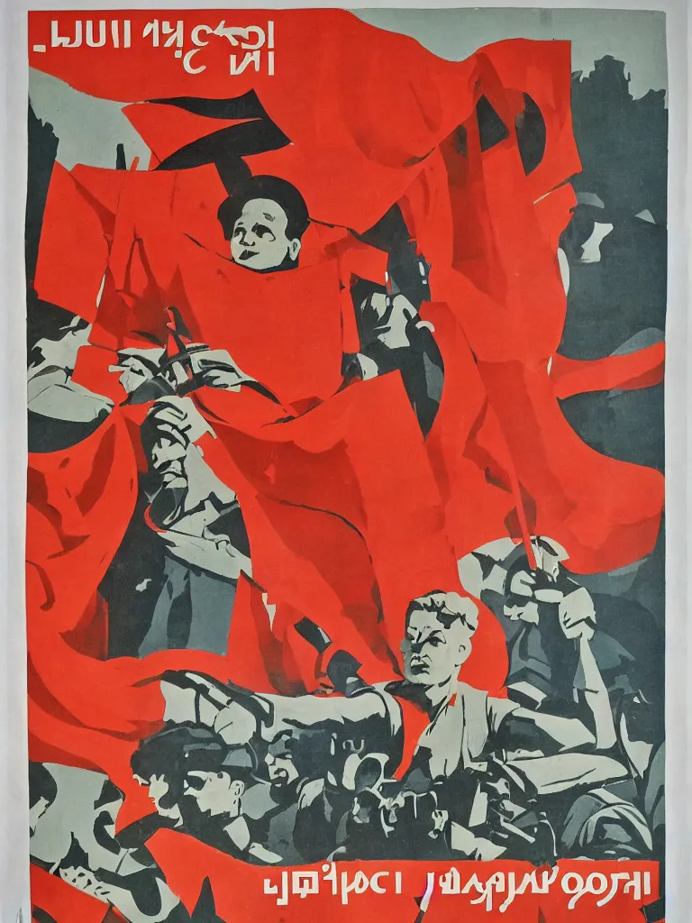 Image similar to soviet era propaganda posters