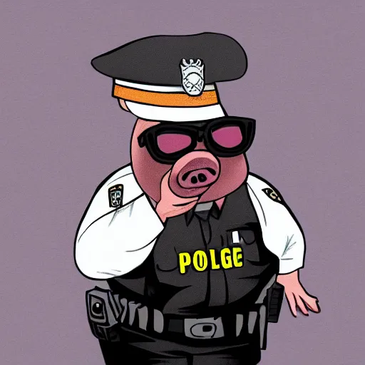 Prompt: pig cop.