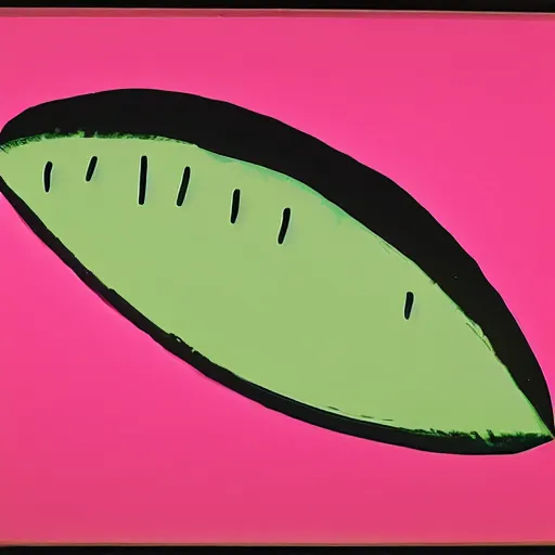 Image similar to watermelon slice, andy warhol