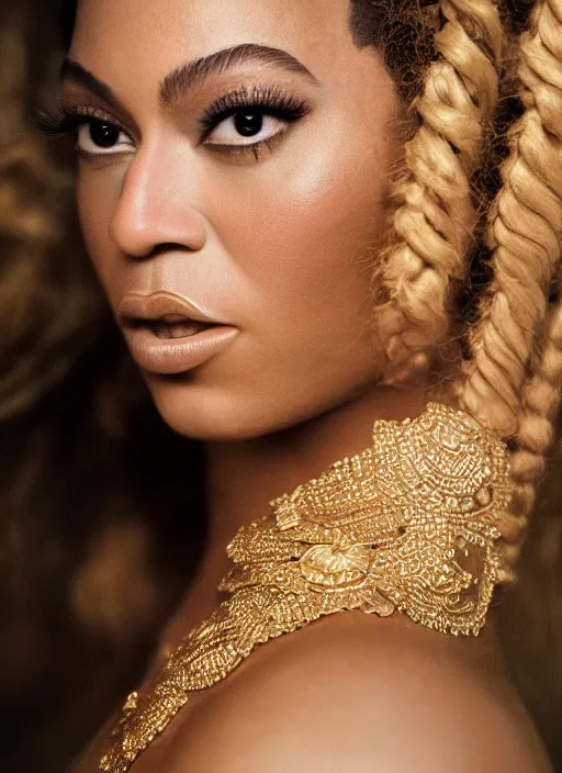 Prompt: photographic portrait of a stunningly beautiful renaissance beyonce with soft makeup in soft dreamy light at sunset, royal themed, contemporary fashion shoot, by edward robert hughes, annie leibovitz and steve mccurry, david lazar, jimmy nelsson, breathtaking, 8 k resolution, extremely detailed, beautiful, establishing shot, artistic, hyperrealistic, beautiful face, octane render