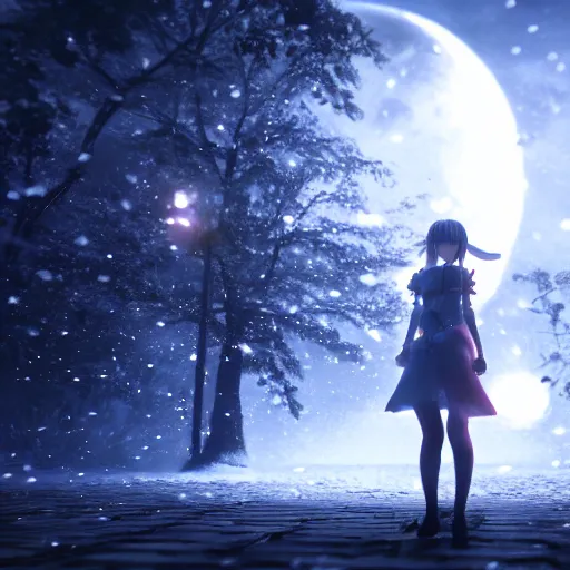 Moonlight anime girl HD wallpapers | Pxfuel