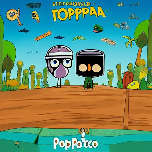 Image similar to poptropica album art, cover art, poster