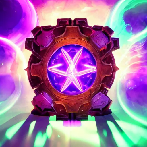 Image similar to purple magic mana symbol, epic legends game icon stylized digital illustration radiating a glowing aura global illumination ray tracing hdr fanart arstation by ian pesty and katarzyna bek - chmiel