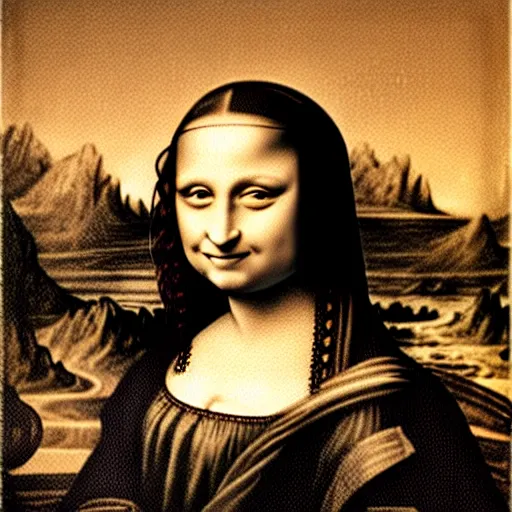 Image similar to Albert Einstein painting mona lisa