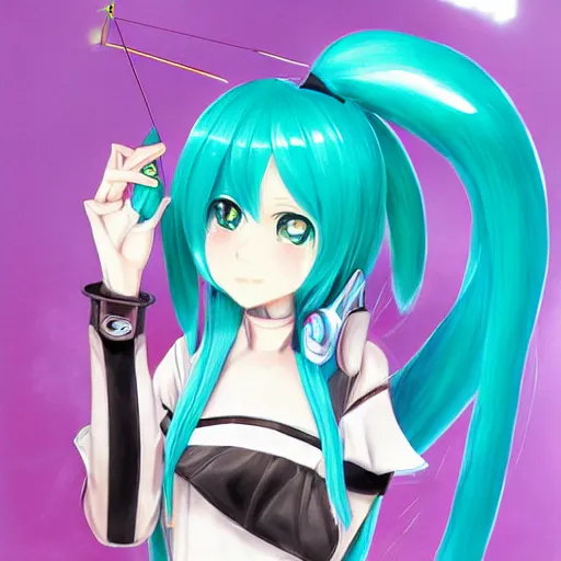 Image similar to Hatsune Miku by Arnold Armitage