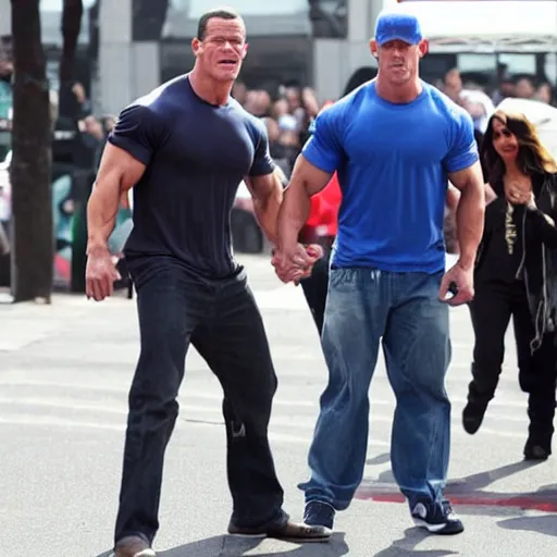 Image similar to john cena being seen by people, you cant see john cena