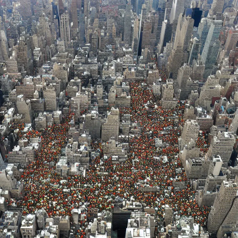 Image similar to New York City overtaken by ants