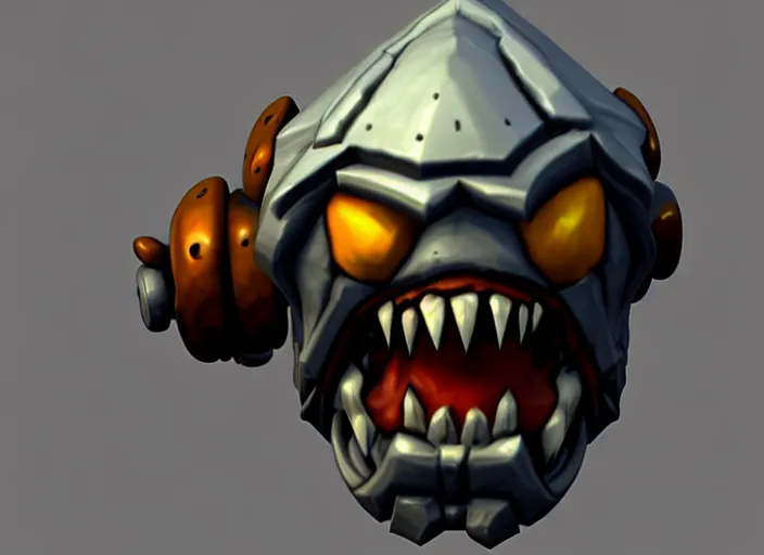 Image similar to festeroot head, stylized stl, 3 d render, activision blizzard style, hearthstone style, darksiders art style