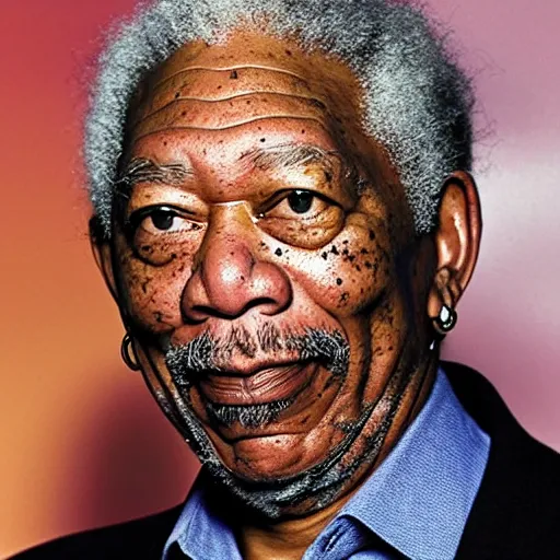 Prompt: lina morgan and morgan freeman mix