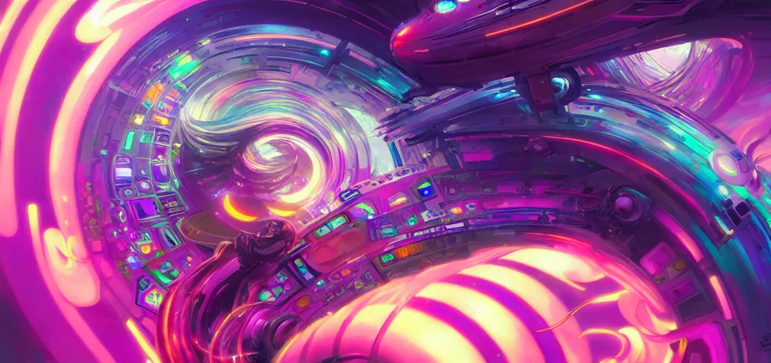 Image similar to swirling vortexes of computer hardware vaporwave aesthetic, colorful, psychedelic, digital painting, artstation, concept art, smooth, sharp focus, illustration, art by artgerm and greg rutkowski and alphonse mucha