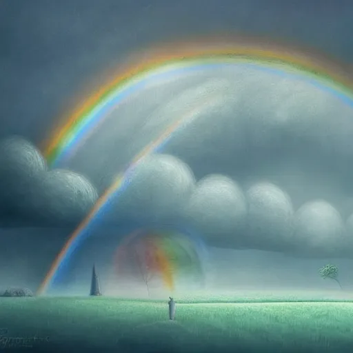 Image similar to thunderstorms and rainbows by gediminas pranckevicius