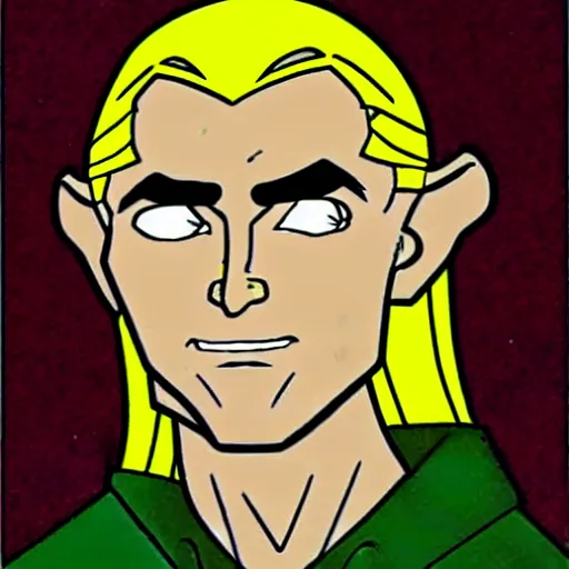 Image similar to legolas 1978 cartoon highly detailed, realistic, scientific