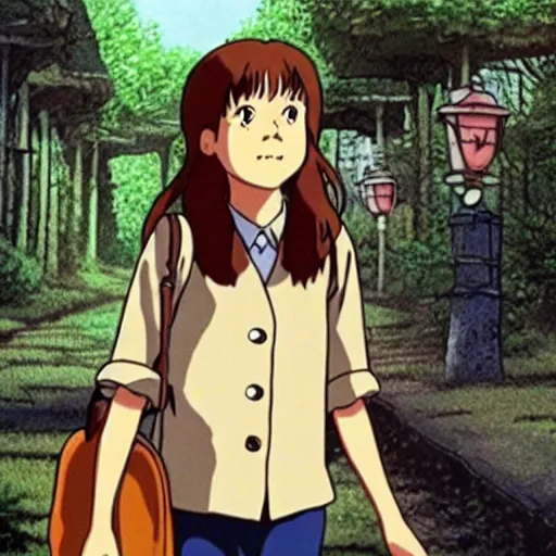 Image similar to Hermione granger starting in the movie my neighbor Totoro