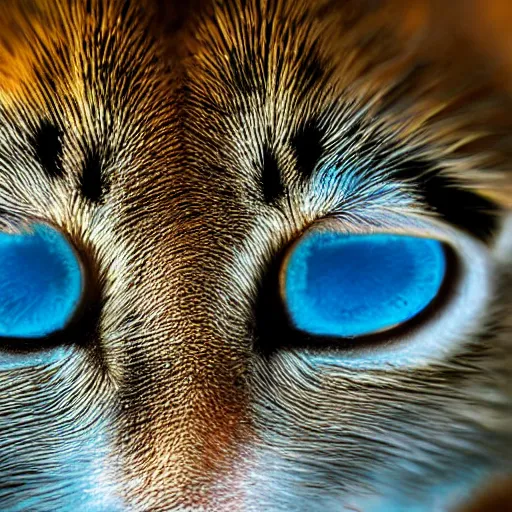 Prompt: close up of blue eyes 4 k macro photography