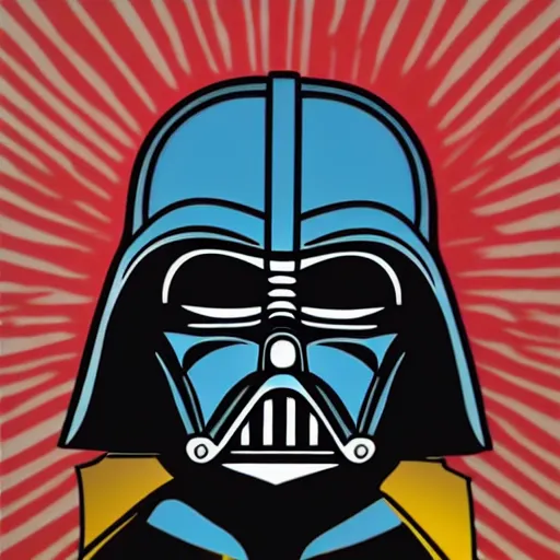 Prompt: darth vader, pop art