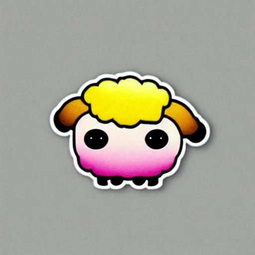 Image similar to cute electric sheep sticker