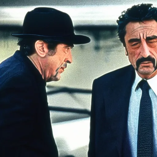 Prompt: old al pacino and old robert de niro in heat 2 (2026), promotional shot, movie still, cinematic,