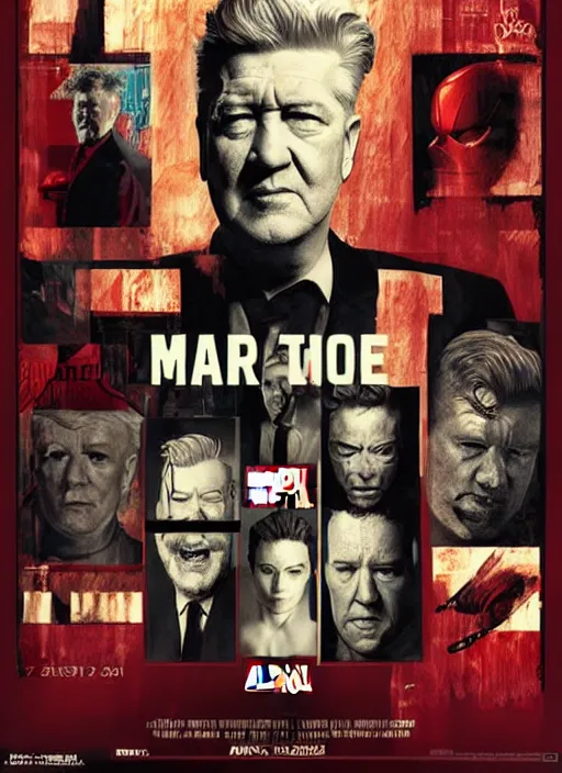 Prompt: a poster of david lynch in the marvel cinematic universe, portrait, official marvel media, poster artwork, highly detailed, 4 k