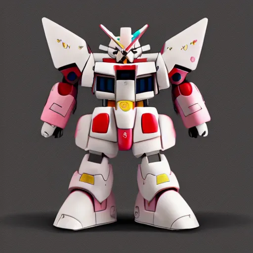 Prompt: Hello Kitty Gundam, Mecha, Toyko, photorealistic, trending on artstation