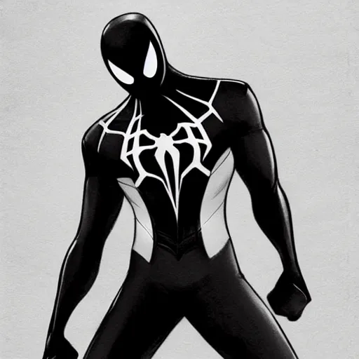 Image similar to symbiote spider - man, drawn by artgerm