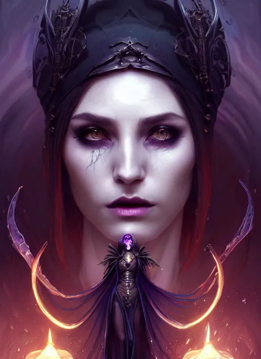 Image similar to a beautiful cinematic female Necromancer Sorceress, galatic shamen with Quantum energy fantasy, fantasy magic, short fade hair, undercut hairstyle, dark light night, intricate, elegant, sharp focus, illustration, highly detailed, digital painting, concept art, matte, art by WLOP and Artgerm and Greg Rutkowski and Alphonse Mucha, masterpiece