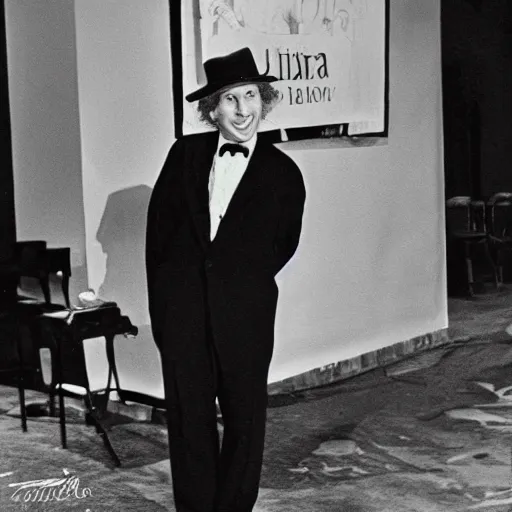 Image similar to harpo marx at the jalta conference