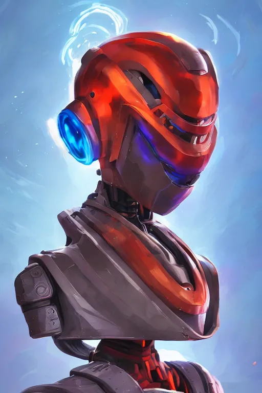 Image similar to epic mask helmet robot ninja portrait stylized as fornite style game design fanart by concept artist gervasio canda, behance hd by jesper ejsing, by rhads, makoto shinkai and lois van baarle, ilya kuvshinov, rossdraws global illumination radiating a glowing aura global illumination ray tracing hdr render in unreal engine 5