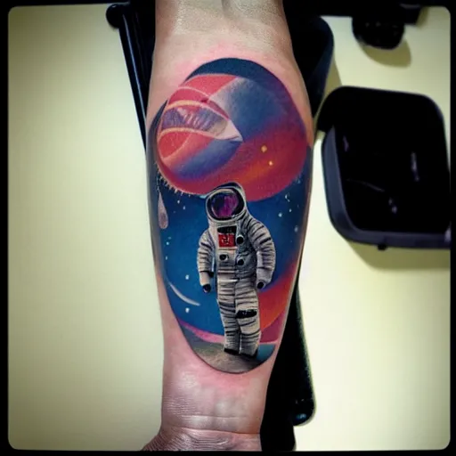 Image similar to astronaut tattoo