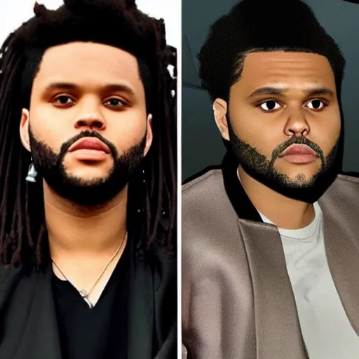 Prompt: the weeknd as a female