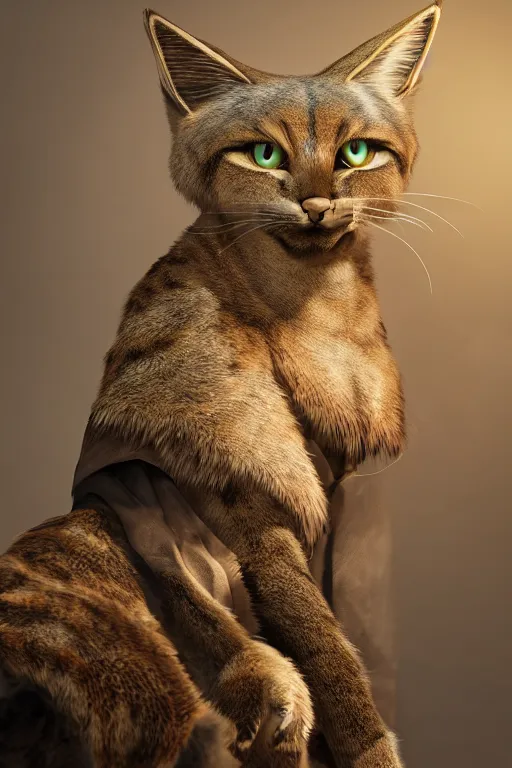 Image similar to a female DND tabaxi, high resolution film still, 8k, HDR colors, cosplay, studio lighting