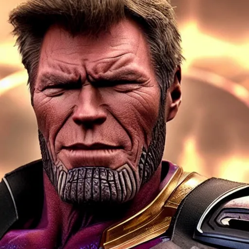Image similar to Clint Eastwood as Thanos