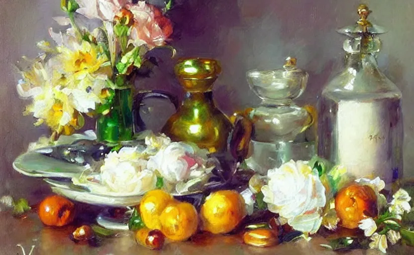 Image similar to Alchemy amazing still life composition. By Konstantin Razumov, highly detailded